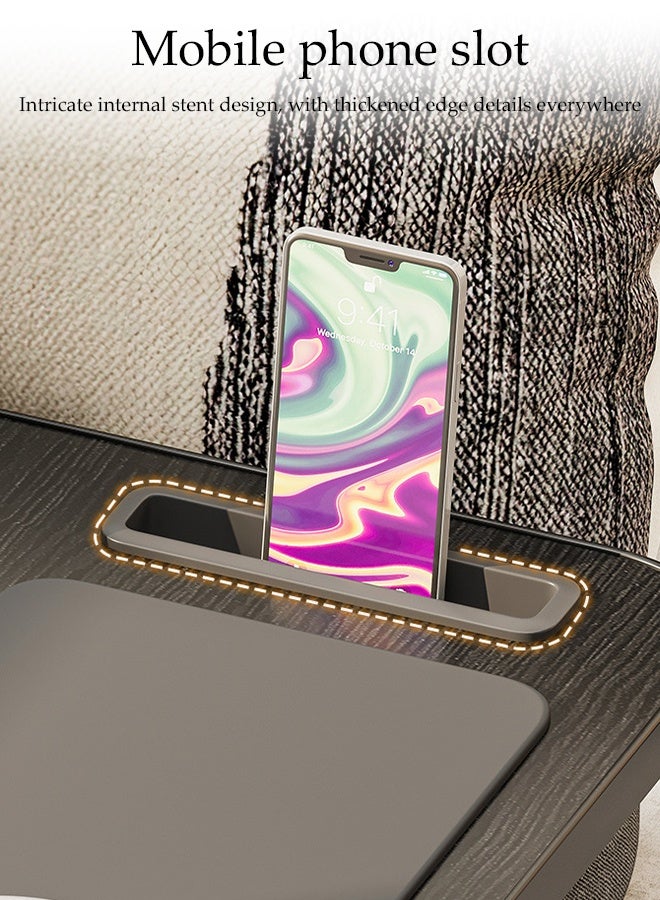 DUNISO Laptop Lap Desk，Portable Laptop Desk for Bed，Lap Desk with Mouse Pad & Pillow Cushion & Device Slots & Wrist Support and Carry Handle，for Bed, Couch, Studying, Writing, Reading, and Working - Image 5