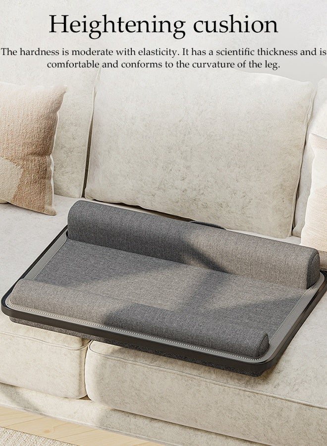 DUNISO Laptop Lap Desk，Portable Laptop Desk for Bed，Lap Desk with Mouse Pad & Pillow Cushion & Device Slots & Wrist Support and Carry Handle，for Bed, Couch, Studying, Writing, Reading, and Working - Image 4