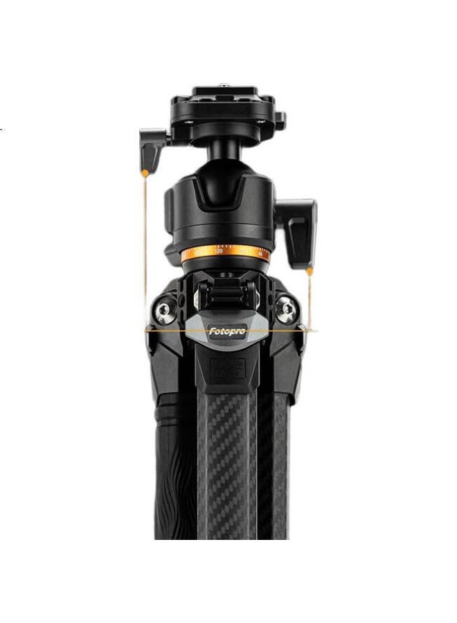 Fotopro Origin Portable Pure Carbon Fiber Irregular Design Panoramic Tripod For Digital Cameras And Mirrorless Cameras, Black - Image 3