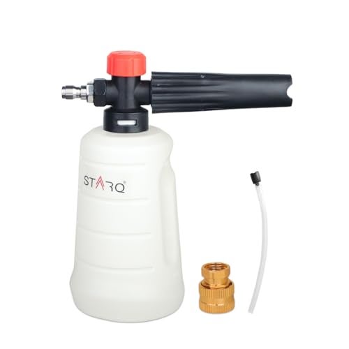 Starq New Advance Adjustable Pro Foam Lance/Cannon for Thick Clinging Foam, 1000 PSI, 1.1mm Orifice, Brass/ABS Nozzle,1/4" with Quick Connector, Plastic (FL2) - Image 1