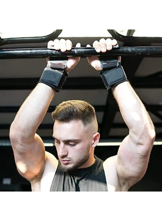 Generic Heavy Duty Weight Lifting Aid Hooks Hand Straps Hand Grip Support Weight Lifting Grips Gym Gloves for Men Women (1 Pair) - Image 4