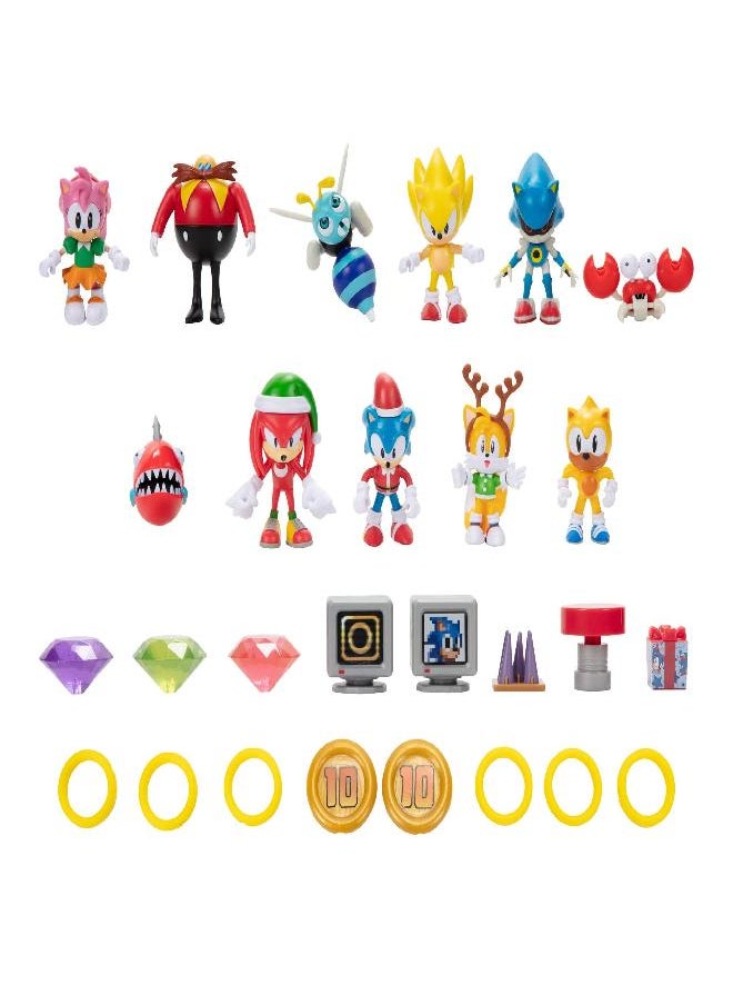 Sonic The Hedgehog - Sonic The Hedgehog Advent Calendar 2022 - 24 Surprises with Exclusive Collectible 2.5 Inch Holiday Action Figures! - Image 1