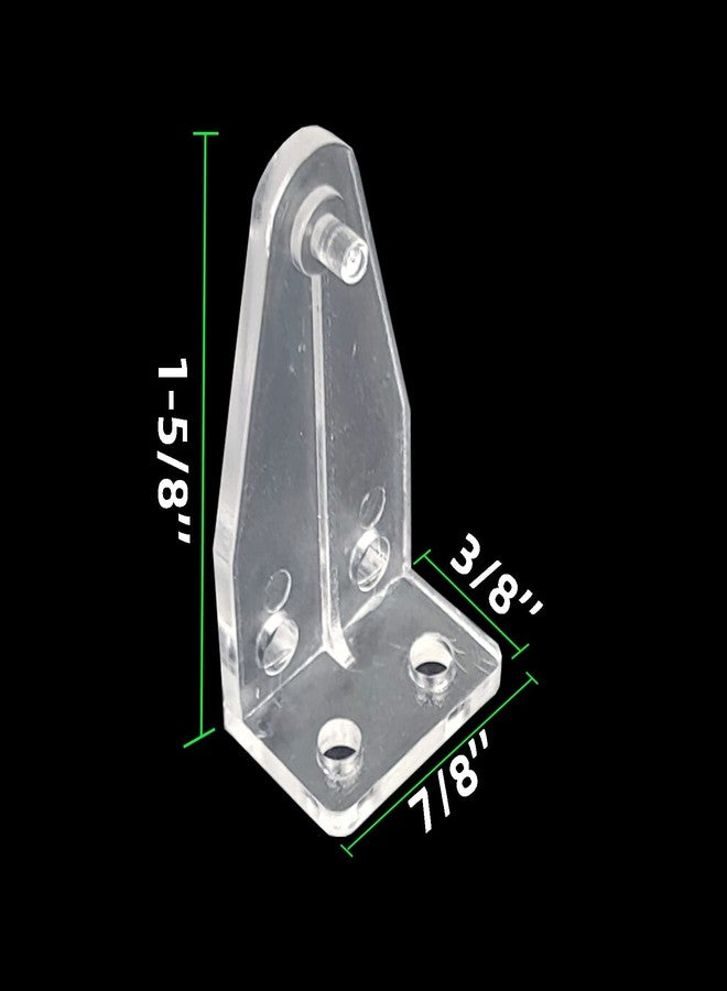 Kowibcl 10 PCS Window Blinds Hold Down Brackets 2 inch Clear Plastic Bottom Rail Hold Clips - Image 2