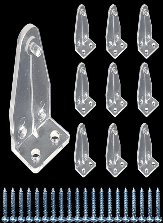Kowibcl 10 PCS Window Blinds Hold Down Brackets 2 inch Clear Plastic Bottom Rail Hold Clips - Image 1