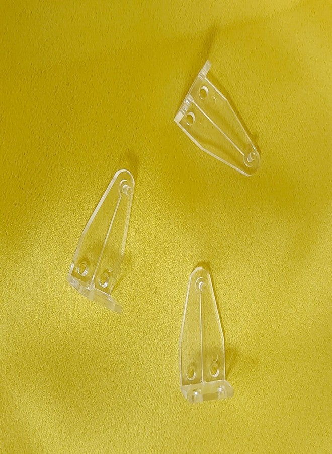 Kowibcl 10 PCS Window Blinds Hold Down Brackets 2 inch Clear Plastic Bottom Rail Hold Clips - Image 4
