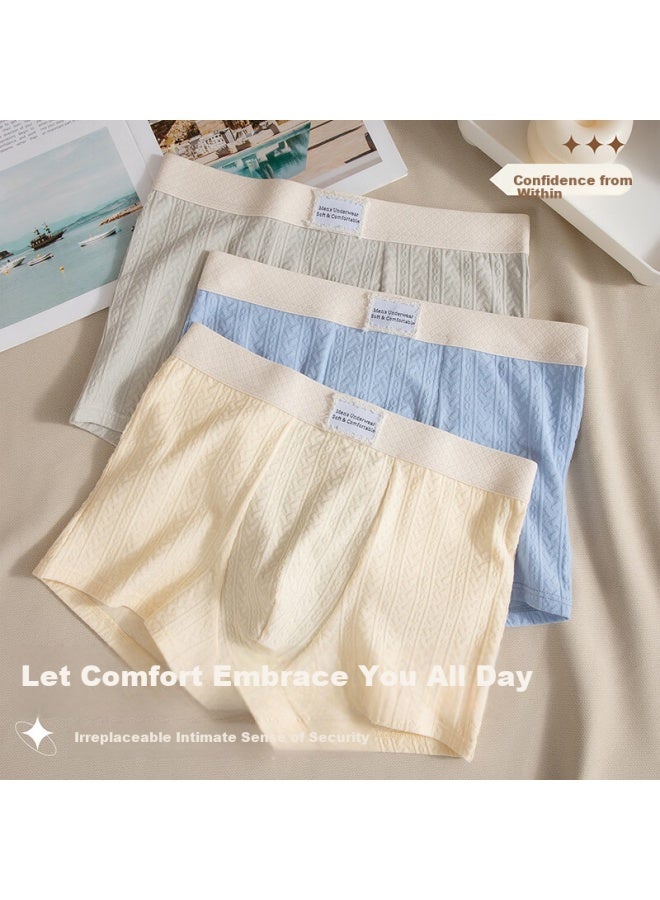 LANG SHA Langsha Men's Cotton 10a Antibacterial Loose Large Size Boxer Briefs 4-pack - Image 2