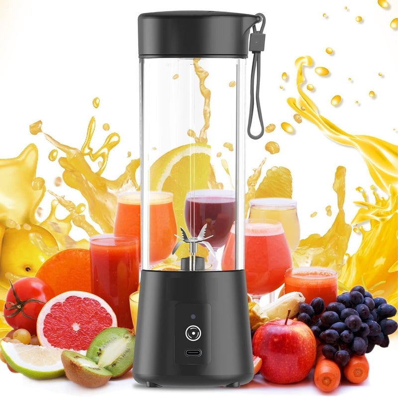 LUUKMONDE Portable Juicer Mixer Blender For Smoothies & Juices, Rechargeable 6 Blades Mini Bottle Juicer Blender Smoothie Shaker, Electric Travel Juice Maker Fruits Juice Grinder (Multi) - Image 1