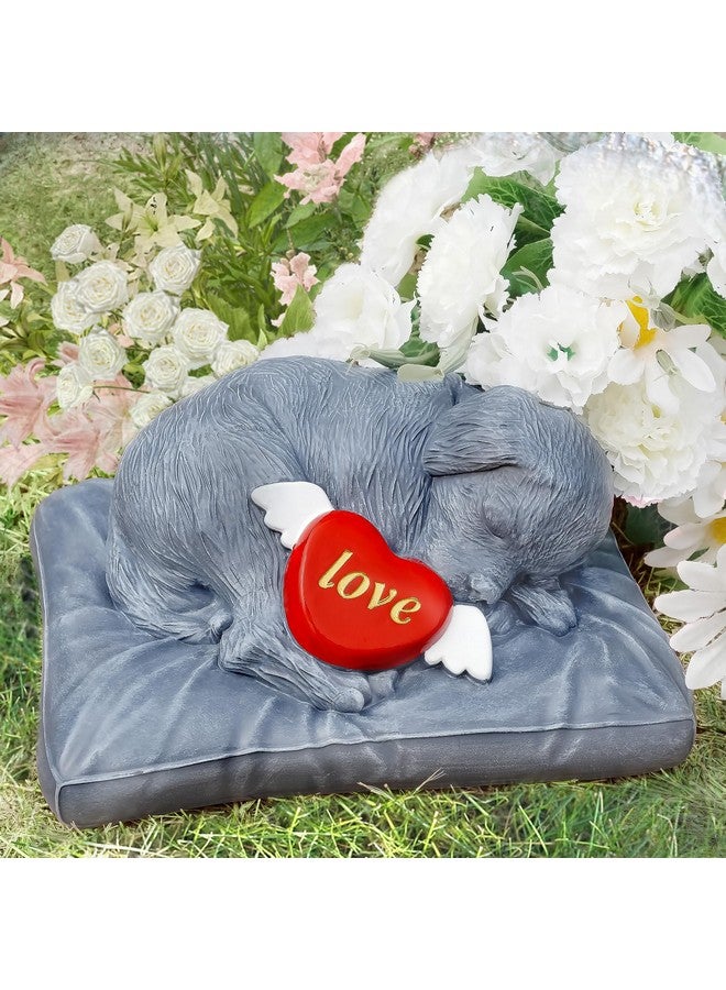 Exasinine Dog Garden Statue Dog Memorial Stones Resin Pet Memorial ...