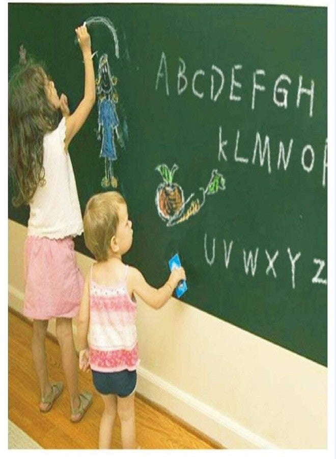 Fusion Graphix Green Board 200 X 40 Cm Waterproof Chalkboard Removable Vinyl Wall Sticker Decal with 5 Pcs - Image 3