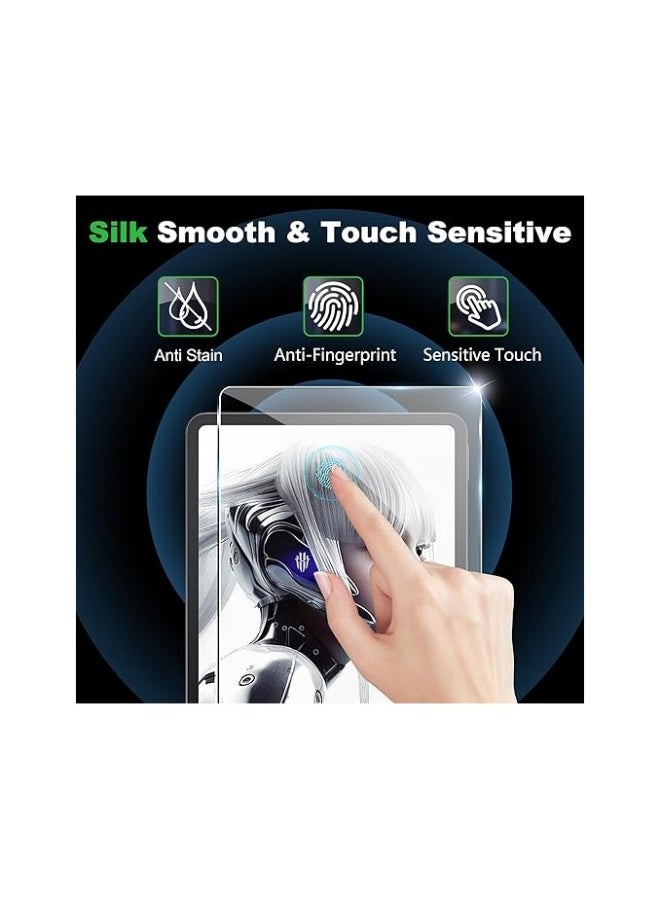 Screen Protector Compatible with ZTE Nubia Red Magic Gaming Pad Pro 10.9 inch 2024, 【2 Pack】 Anti-Scratch Anti-Fingerprint 9H Hardness HD Tempered Glass for Red Magic Gaming Pad Pro - Image 4