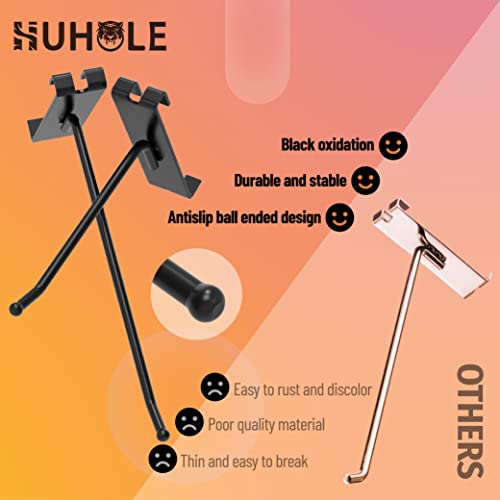 HUHOLE Gridwall Hooks 8 Inch, 32PC Display Hook for Grid Wall, Hooks for Grid Wall Panel, Black - Image 5