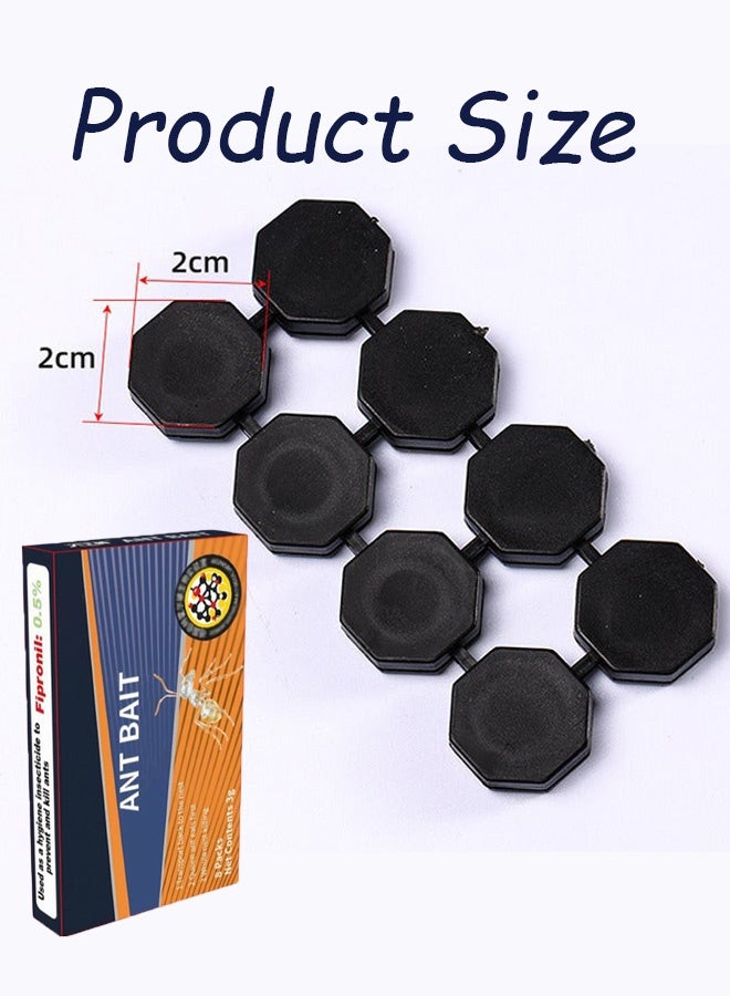 1 عبوة تحتوي على 8 قطع من مصائد النمل الفعالة على شكل جل للاستخدام المنزلي الداخلي على أسطح المطابخ وزوايا غرف المعيشة وأرضيات غرف النوم وفجوات الخزائن وأحواض الحمامات، تقضي على النمل الأحمر والأسود والأصفر وتحافظ على منزلك خاليًا من النمل. - Image 2