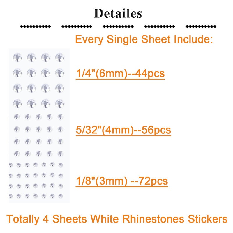 QWALIT Face & Hair Gems - Stick On Rhinestones for Face & Hair - Prom Ready - Image 2