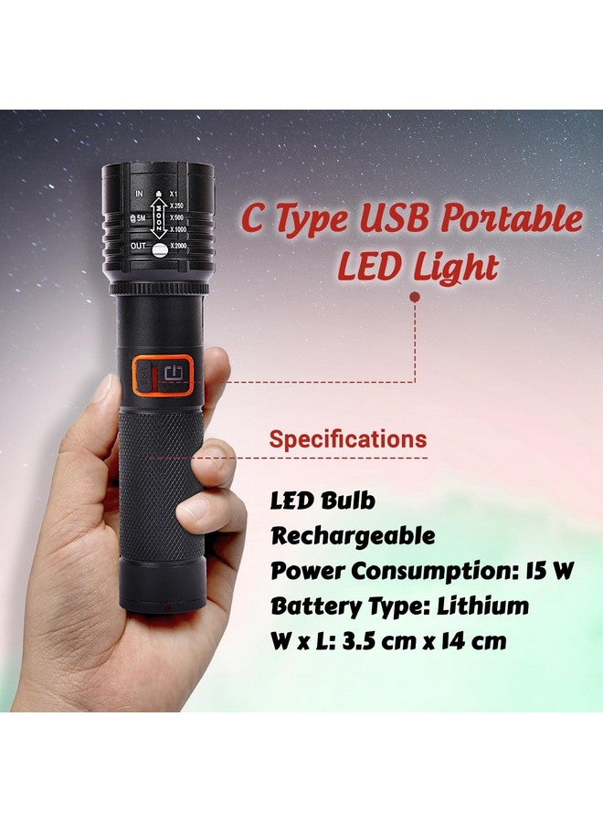 Care4 كشاف ميني كير 4 | ضوء مصباح مكتب مع صندوق هدايا. ضوء كشاف بتركيز زوم مع 3 أوضاع قابلة للتعديل للأنشطة الطارئة (MZ-035) - Image 3