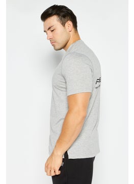 Reebok Men Sportswear Fit Short Sleeve Training T-shirts, Grey  - Image 4
