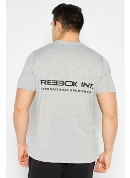 Reebok Men Sportswear Fit Short Sleeve Training T-shirts, Grey  - Image 2