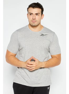 Reebok Men Sportswear Fit Short Sleeve Training T-shirts, Grey  - Image 1