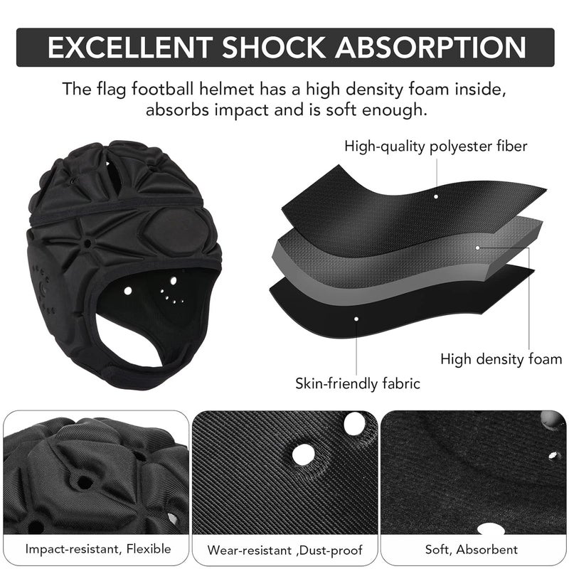 Kitwe خوذة قشرة ناعمة لكرة القدم العلم للشباب قبعة سكرم معدات الرجبي خوذة ناعمة لكرة القدم العلم - Image 4