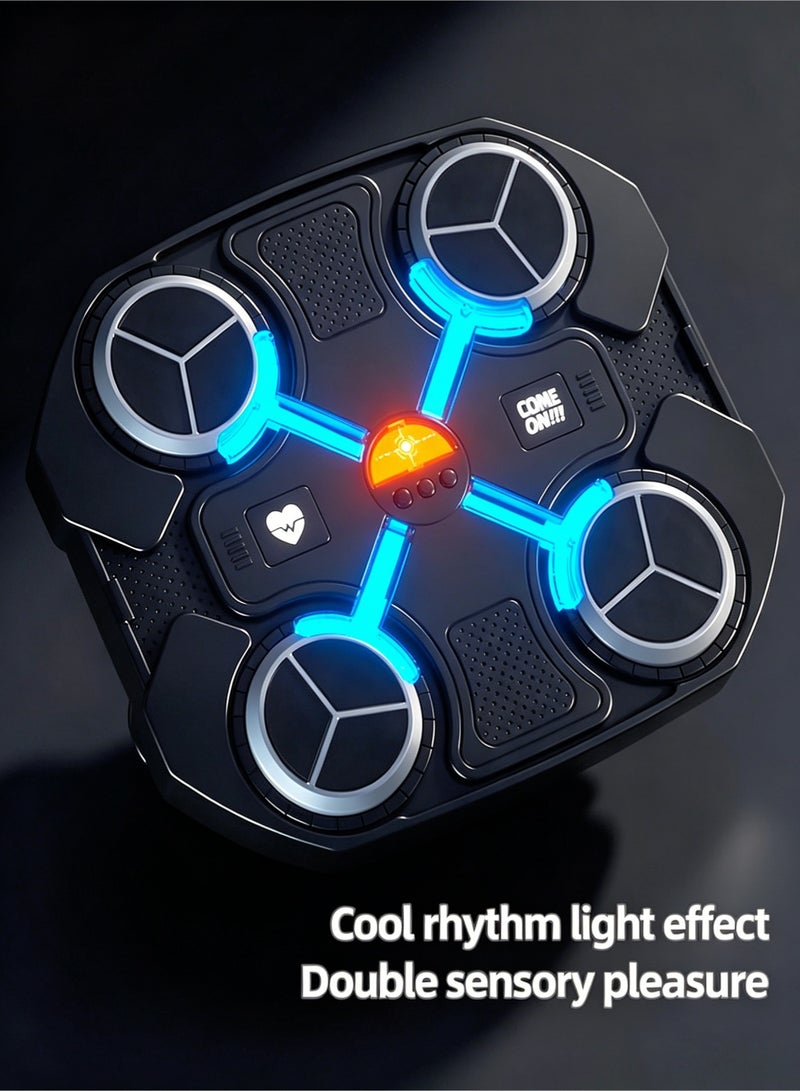 loven Kids Music Punching Ball - Smart Wall Mounted Boxing Trainer with LED Lights & Music Games, Fun Home Fitness Equipment for Children, Ideal Gift for Active Kids (Black) - Image 4
