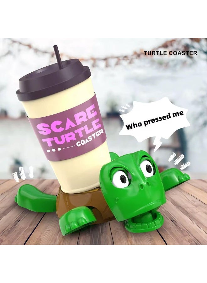 حامل موبايل واكواب بتصميم سلحفاة مخيفة، ملحق لطيف لسطح المكتب، تصميم تمساح اخضر، حامل مزدوج الاغراض - Image 3