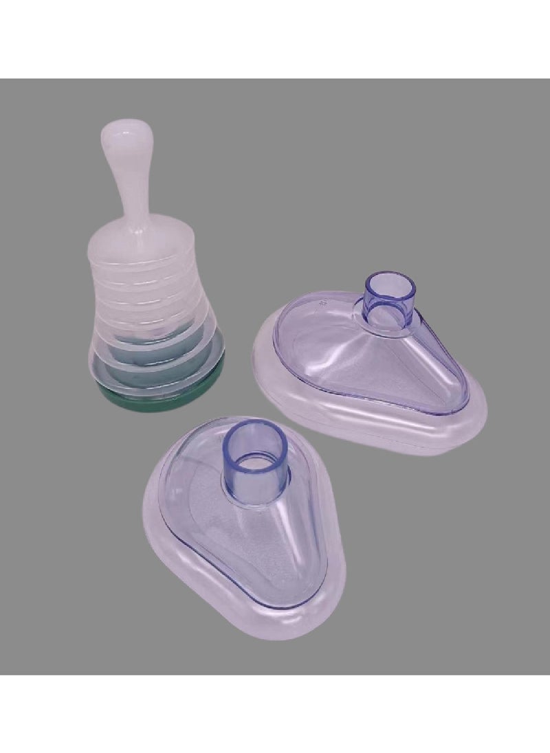 Genérico - 2 Pack Choking First Aid Device Green Breathing Trainer, Choking Emergency Rescue Mask, Artificial Heart and Lung Device - Image 1