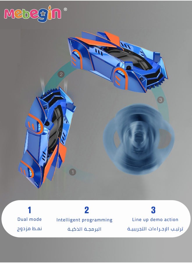 MEBEGIN Rechargeable Wall Climbing Remote Control Car, 360° Rotating 3 Mode RC Stunt Car, Light-Guided Wall Racer Ceiling Climb Toy Car with Headlight Birthday Gifts for Boys Girls  - Image 4