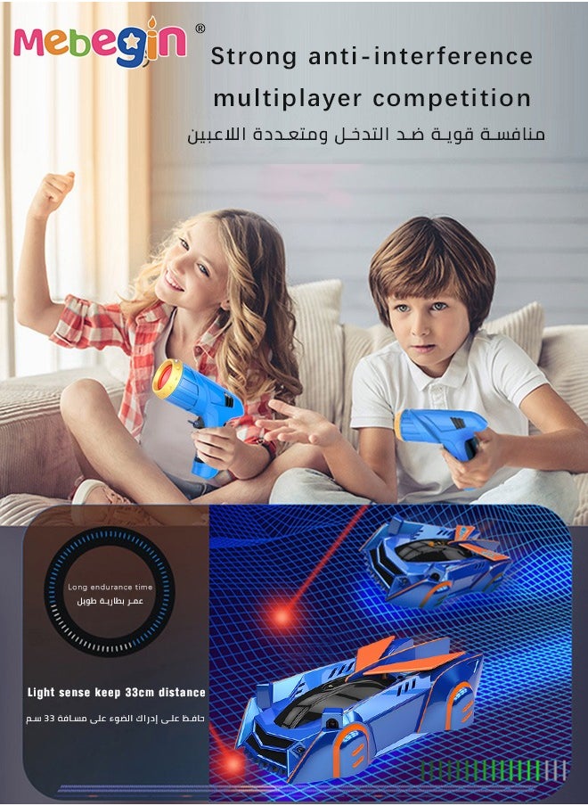 MEBEGIN - Rechargeable Wall Climbing Remote Control Car, 360° Rotating 3 Mode RC Stunt Car, Light-Guided Wall Racer Ceiling Climb Toy Car with Headlight Birthday Gifts for Boys Girls - Image 1