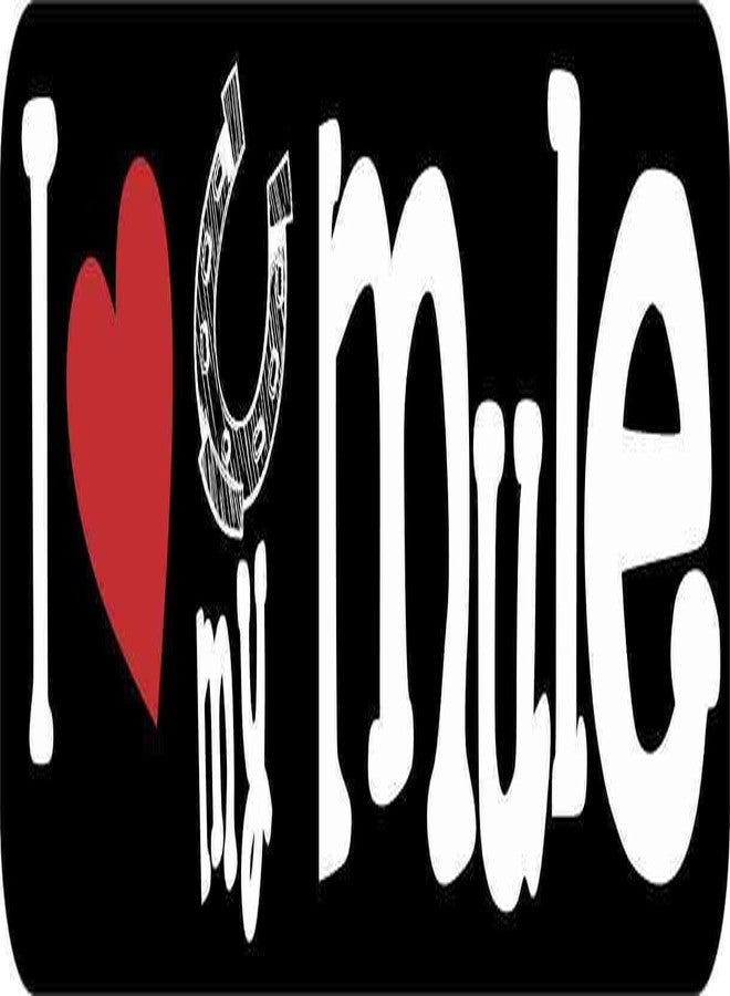 StickerTalk I Love My Mule Vinyl Sticker, 8 inches by 2 inches