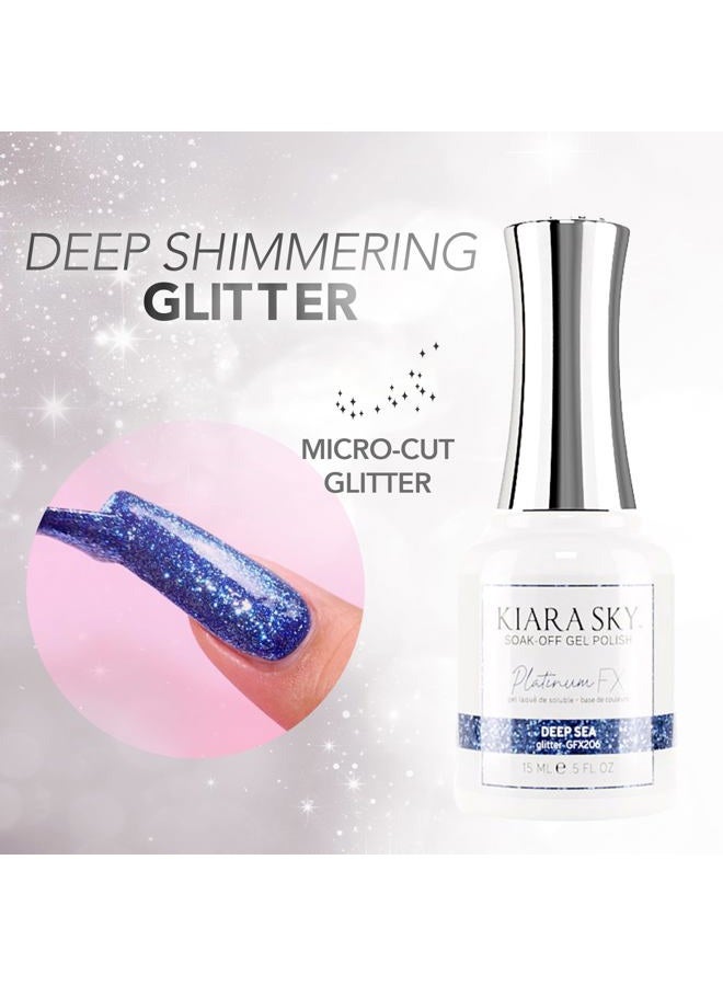 KIARA SKY Platinum FX Reflective Gel Polish 0.5 fl oz, Deep Sea - Image 5