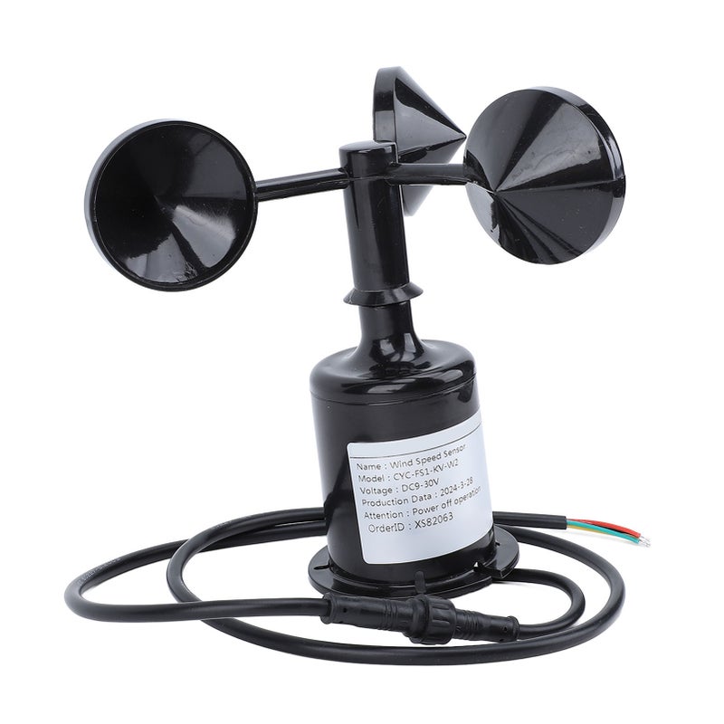 Wind Speed Sensor Professional High Accuracy 3 Cups Wind Speed Sensor Anemometer for Industry Agriculture 9‑30V - Image 4