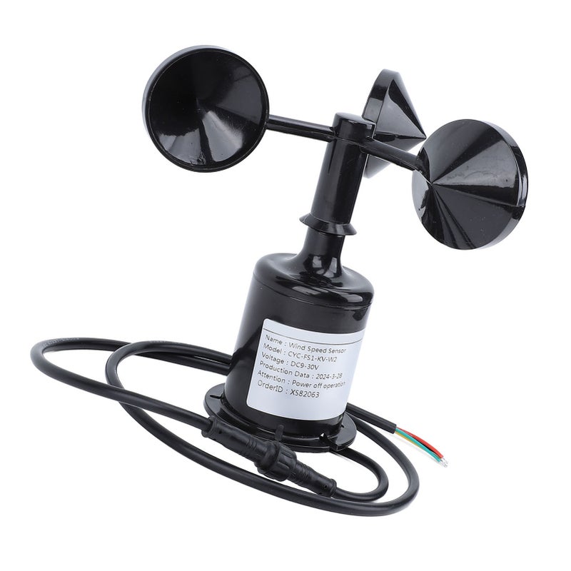 Wind Speed Sensor Professional High Accuracy 3 Cups Wind Speed Sensor Anemometer for Industry Agriculture 9‑30V - Image 3