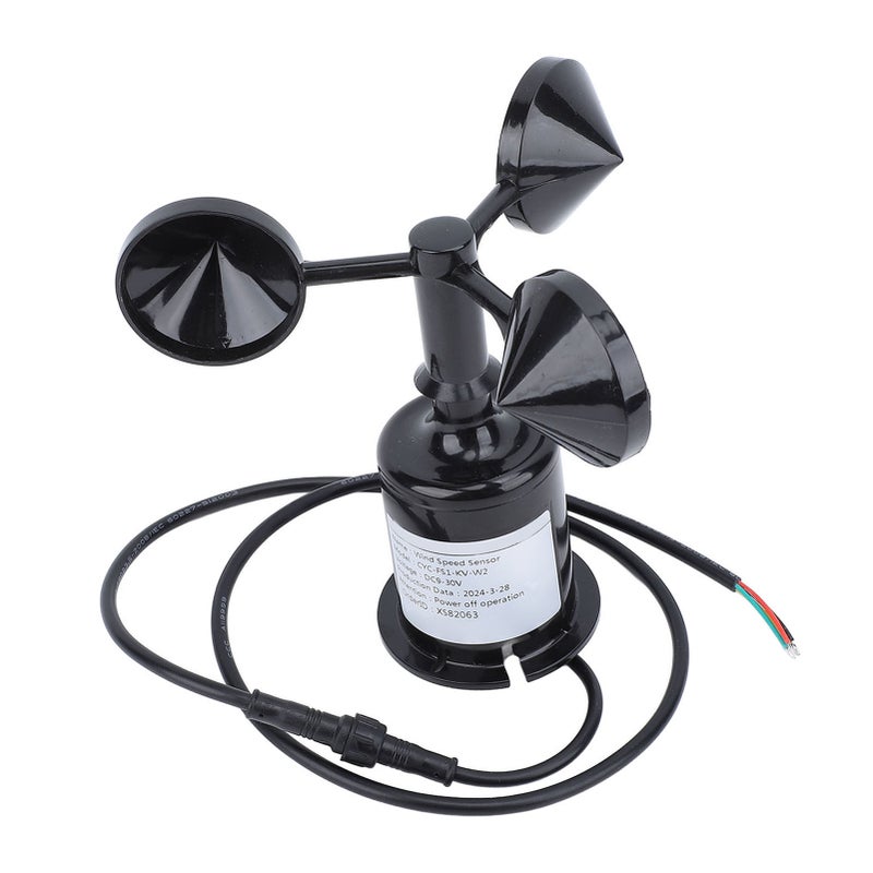 Wind Speed Sensor Professional High Accuracy 3 Cups Wind Speed Sensor Anemometer for Industry Agriculture 9‑30V - Image 2