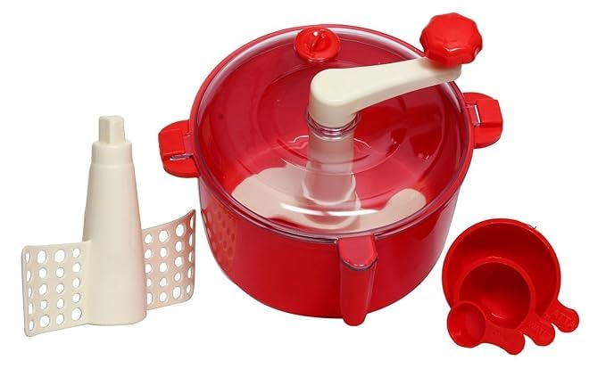 KERFORA 2in1 Automatic NonElectric Dough Maker Machine for Kitchen Atta Maker for Home Roti Preparation RED Pack of 1 - Image 1