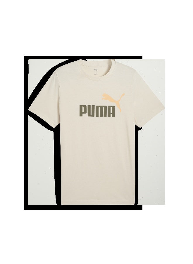 PUMA Ess 2 Color No. 1 Logo Tee Alpine Snow - Image 1