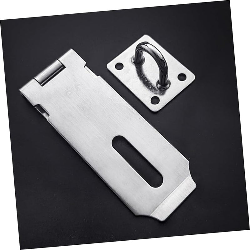 2Pcs Stainless Steel Door Latches Hasp Locks Heavy Duty Padlock Clasp for Shed Cabinet Security Doors - Image 5