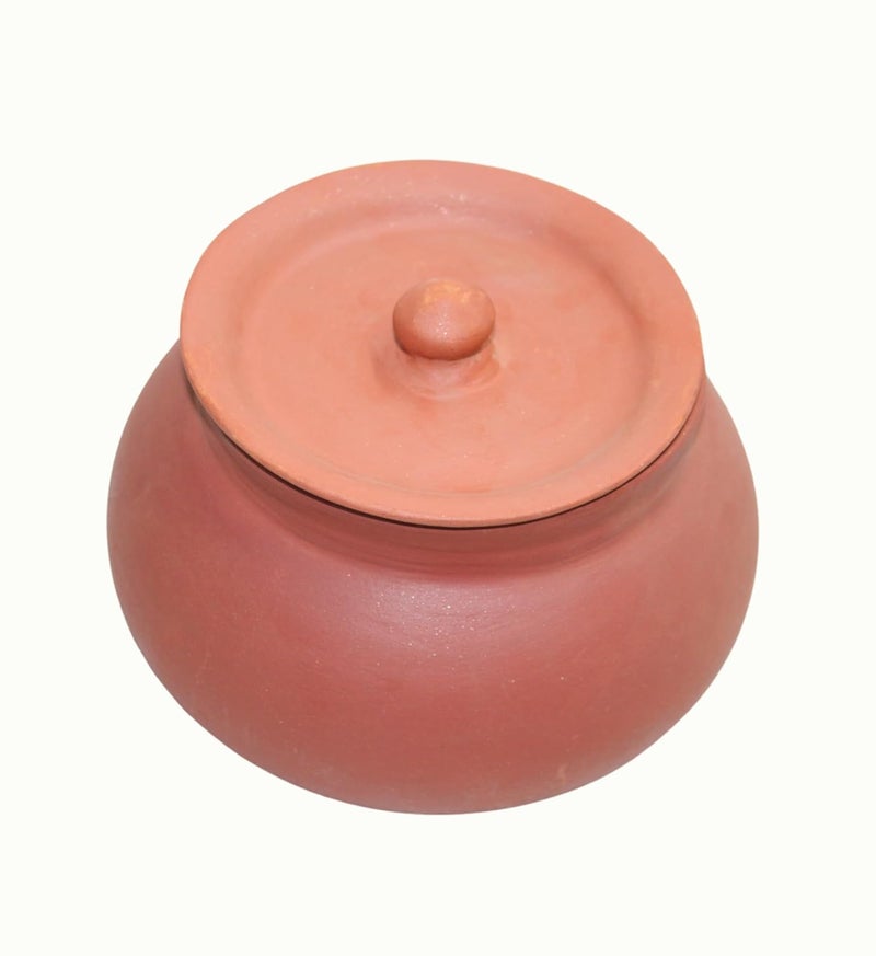 Stark Mart India Clay Curd Pot for Cooking, Clay Handi for Kitchen, Safe, Lightweight & Durable Clay Dahi Handi, Brown Colour 1800ml (Pack of 1) Mathani Pot  - Image 1