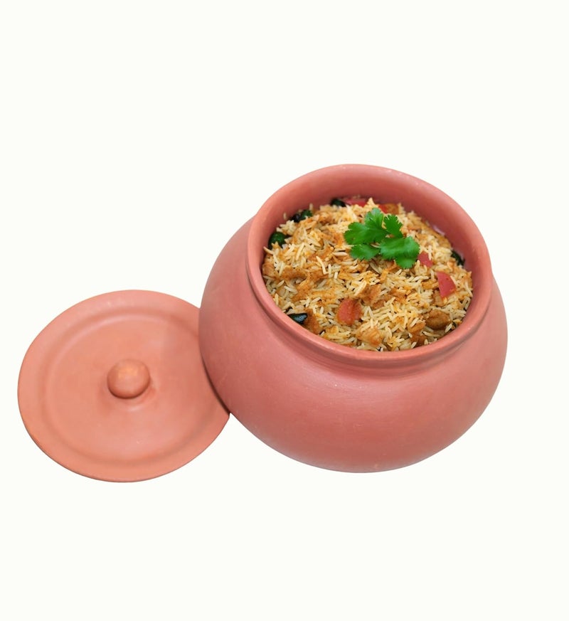 Stark Mart India Clay Curd Pot for Cooking, Clay Handi for Kitchen, Safe, Lightweight & Durable Clay Dahi Handi, Brown Colour 1800ml (Pack of 1) Mathani Pot  - Image 2