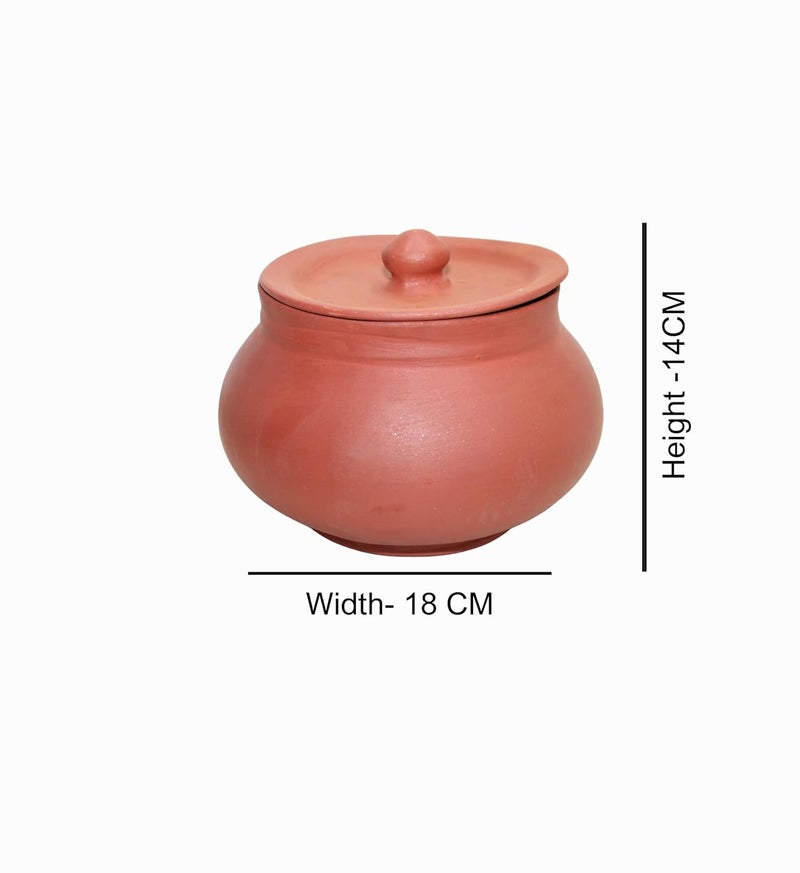 Stark Mart India Clay Curd Pot for Cooking, Clay Handi for Kitchen, Safe, Lightweight & Durable Clay Dahi Handi, Brown Colour 1800ml (Pack of 1) Mathani Pot  - Image 4