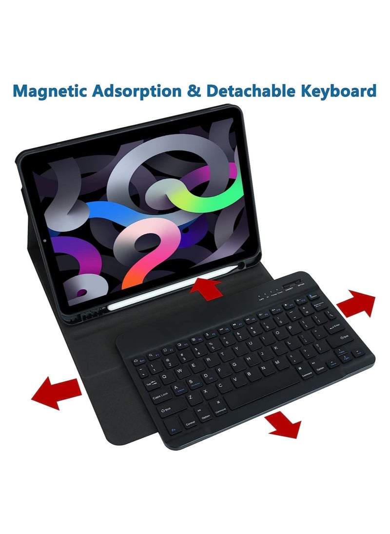 ELTRAZONE - iPad Air 5th Generation 10.9 Keyboard Case 2022,Detachable Wireless Keyboard with Pencil Holder,Smart Keyboard Case for iPad Air 5th Gen 2022/Air 4th Gen 2020 10.9 Inch - Image 1