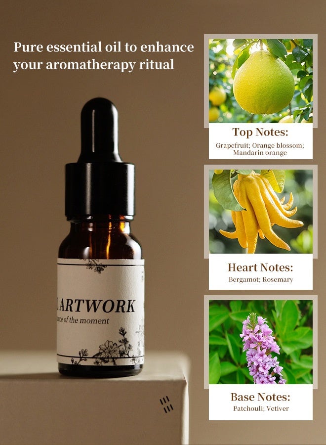طقم هدية فاخر للعلاج العطري مع موزّع كريستالي، شمعة معطرة وزيت عطري برائحة الجريب فروت، قاعدة مصباح LED وقبّة زجاجية ديكورية – مجموعة عطور أنيقة مثالية للهدايا - Image 2