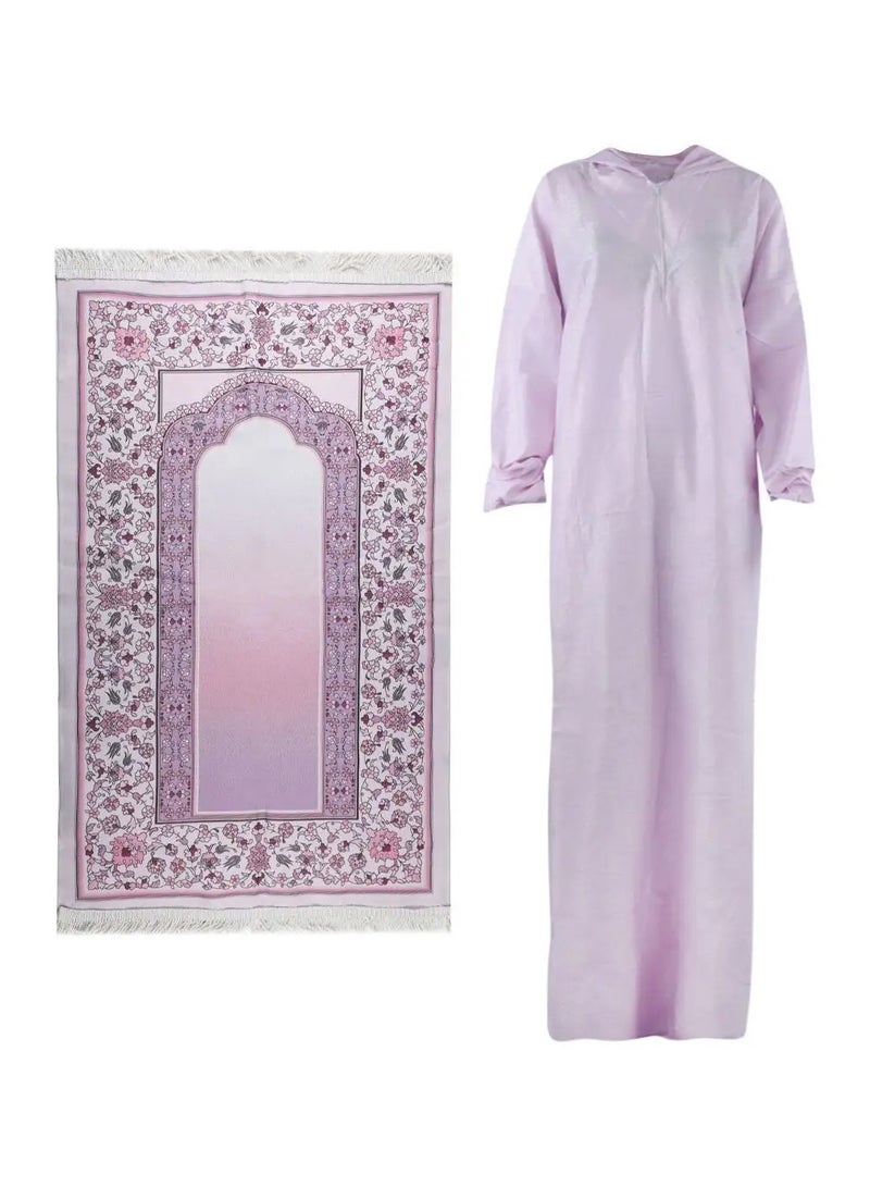 مناسك سجادة صلاة مناسك مع فستان_05c وردي - Image 1