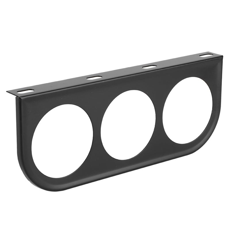 Gauge Holder 52mm/2in 3-Hole Triple Instrument Panel Shell Gauge Mounting Bracket Car Dashboard Meter Iron Holder Gauge Pod Gauge Mount(Black)