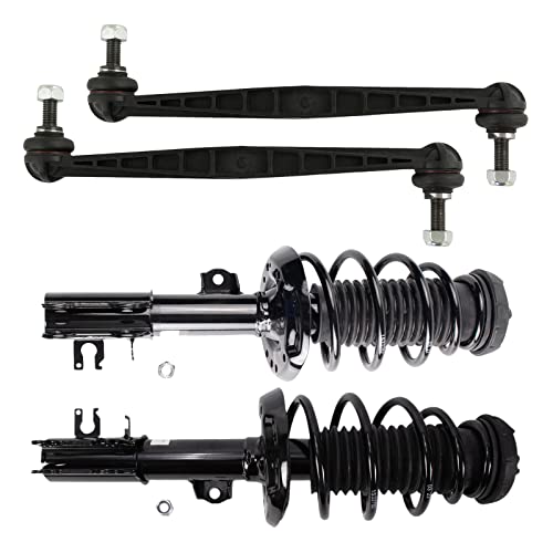 TRQ Front Suspension Kit Complete Strut & Coil Spring Assembly Sway Bar Stabilizer Link Compatible with 2012-2019 Chevrolet Sonic - Image 1