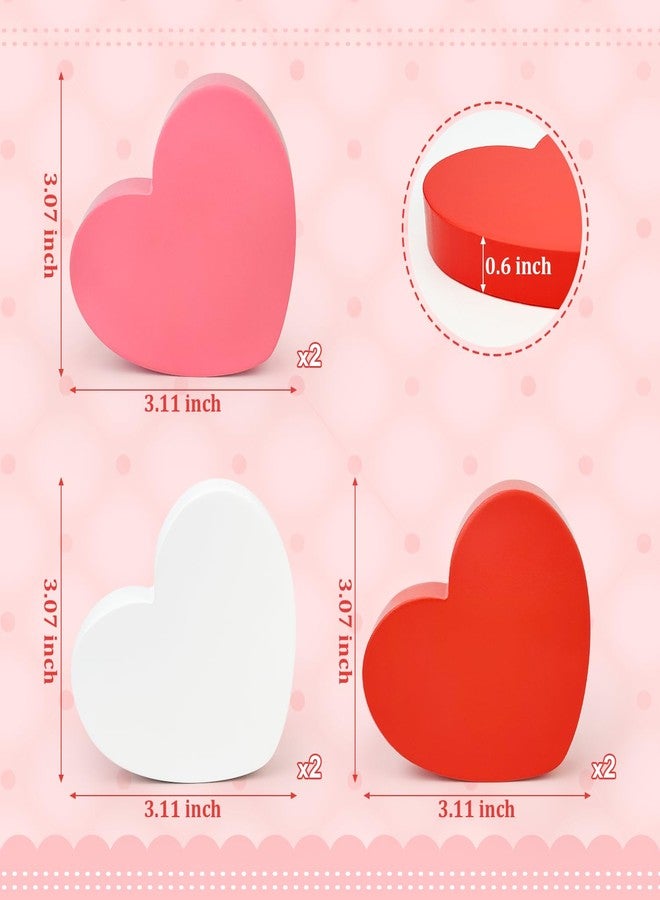 Leetous Valentines Table Heart Decorations 6 PCS - Image 2