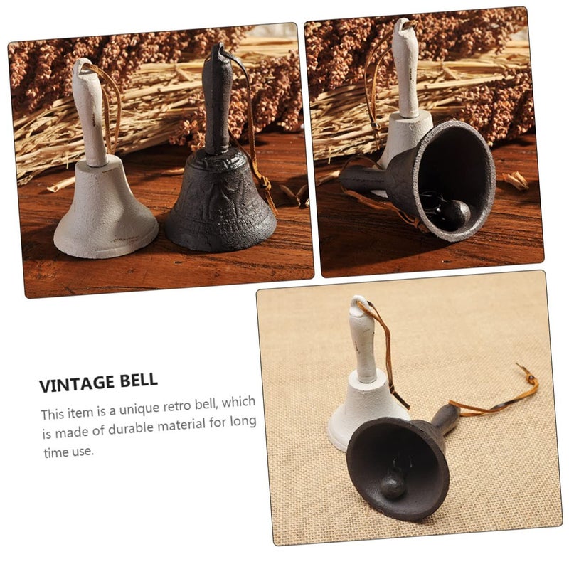 Vintage Cast Iron Hand Bell For Serving Decoration Events Restaurants Home Use Random Color - Image 3