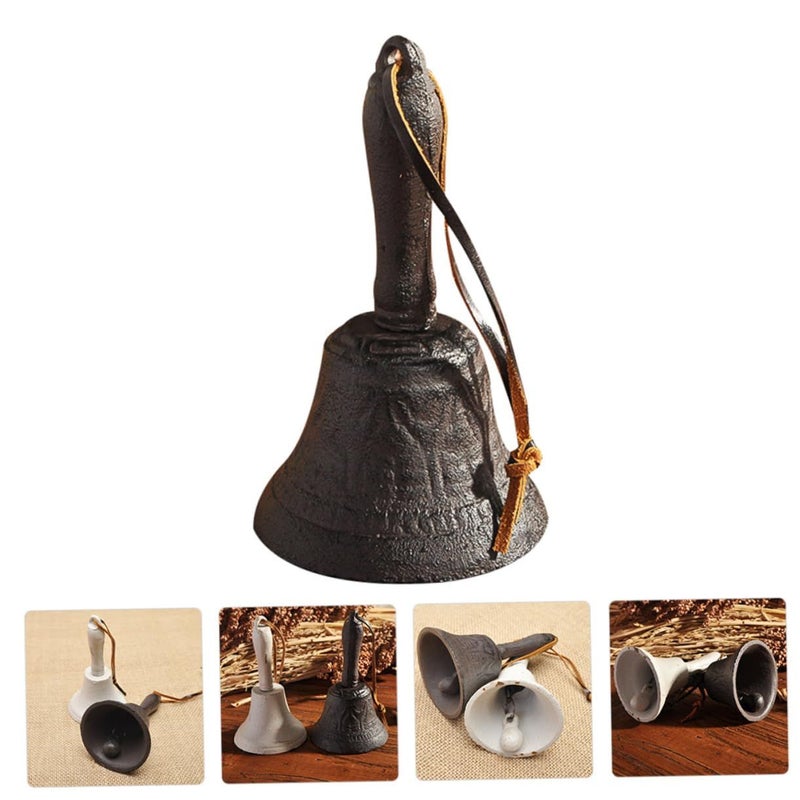 Vintage Cast Iron Hand Bell For Serving Decoration Events Restaurants Home Use Random Color - Image 5