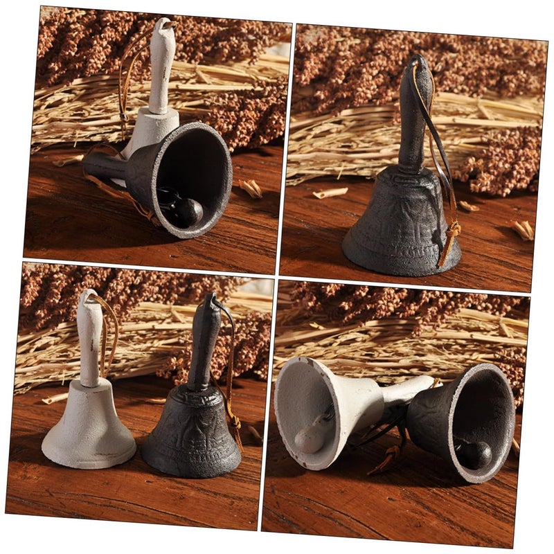 Vintage Cast Iron Hand Bell For Serving Decoration Events Restaurants Home Use Random Color - Image 4