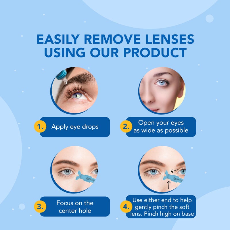 OptiWand OptiWand Pincher 2 Pack Portable Soft Contact Lens Removal & Insertion Tool - Silicone Rubber Eye Lens Inserter & Remover Device with Pincher End & Finger Grips - Safe & Easy to Use, Travel Size 2.3"  - Image 4