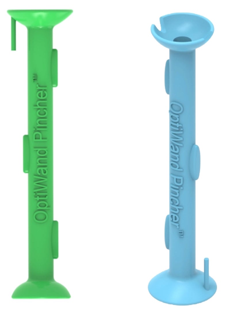 OptiWand OptiWand Pincher 2 Pack Portable Soft Contact Lens Removal & Insertion Tool - Silicone Rubber Eye Lens Inserter & Remover Device with Pincher End & Finger Grips - Safe & Easy to Use, Travel Size 2.3"  - Image 1