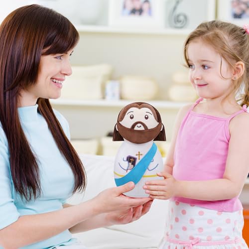 LeYoHa Christian Jesus Stuffed Bible Plush Classic Religious Savior My Friend Jesus Plush Doll Toys with Smile Religious Party Favors Gift for Kids 10 Inch - Image 5